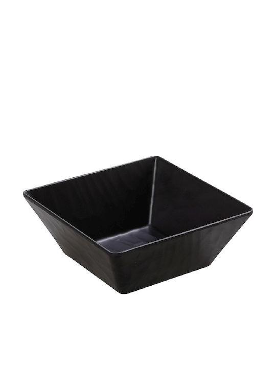 Espiel Wavy Σαλατιέρα Μελαμίνης Μαύρη 23x23x9.2cm 6τμχ