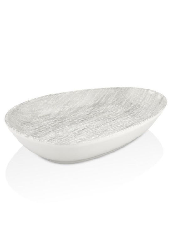 By Bone Σαλατιέρα από Πορσελάνη Γκρι 19x13cm 6τμχ