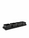 Ankor Ceramic Dessert Divided Serving Plate with 4 Slots Black 8.2x32x4.8cm