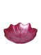 Espiel Round Glass Decorative Platter Botanic Pink 15x15x3.5cm