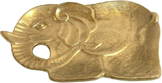 Espiel Ceramic Decorative Platters Set Elephant Gold 33x20.5x3.5cm 6pcs
