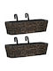 vidaXL Set 2 Jardiniere Metalice Maro