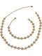 Awear Jewelry Set with Necklace and Bracelet from Steel with Pearls