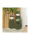 vidaXL Set 3 Töpfe Metall Olive