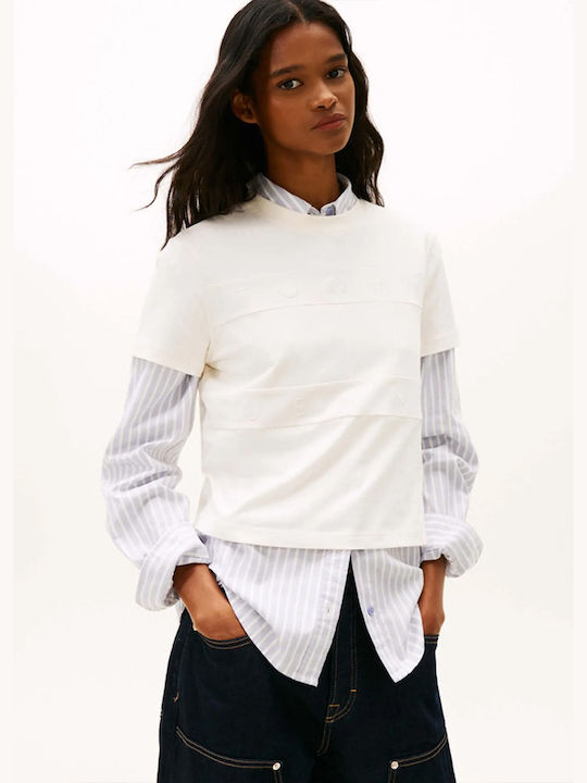 Tommy Hilfiger Γυναικείο T-shirt Εκρού