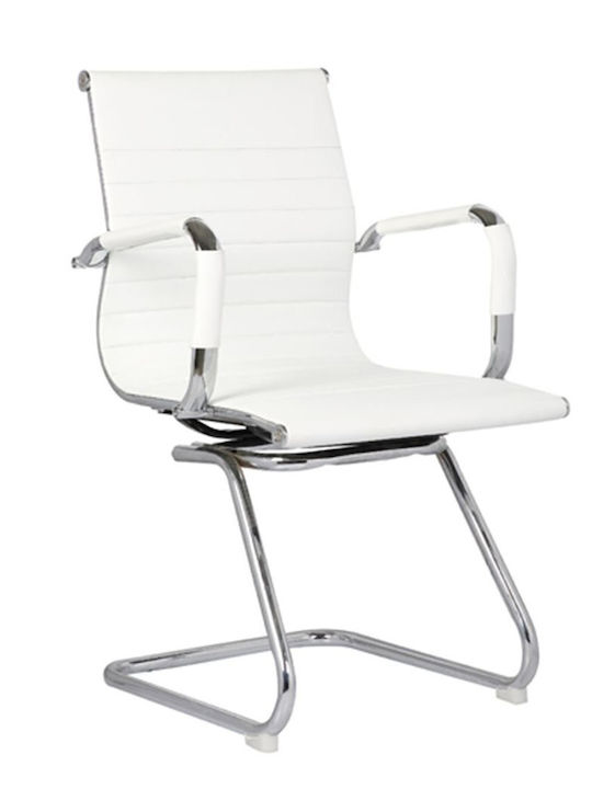 Armchair Visitor BF3300V with Arms White 55x60x91cm 1pcs