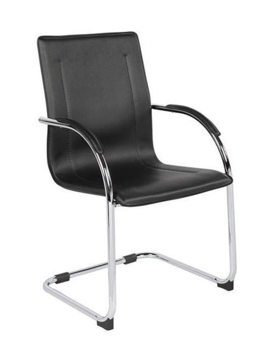 Armchair Visitor Omikron with Arms Black 58x63x94cm 1pcs