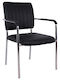 Armchair Visitor Questa with Arms Black 54x62x84cm 1pcs