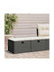 Gartenhocker Würfel Außeneinsatz Rattan mit Kissen Schwarz 2 Stück 55x55x37cm