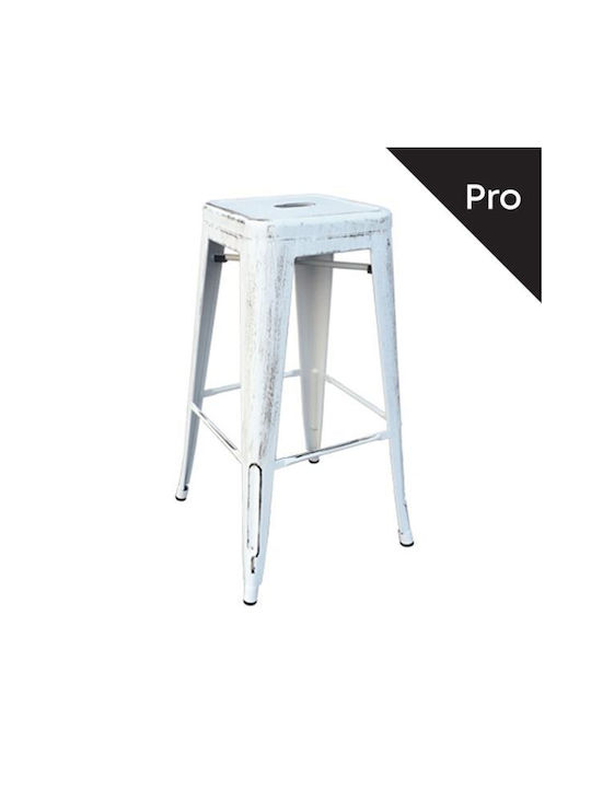 Stool for Bar Outdoor Relix White 43x43x76cm