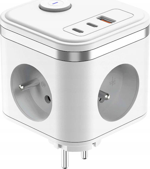 Viking Power Strip with 1 USB-A, USB-C and Switch