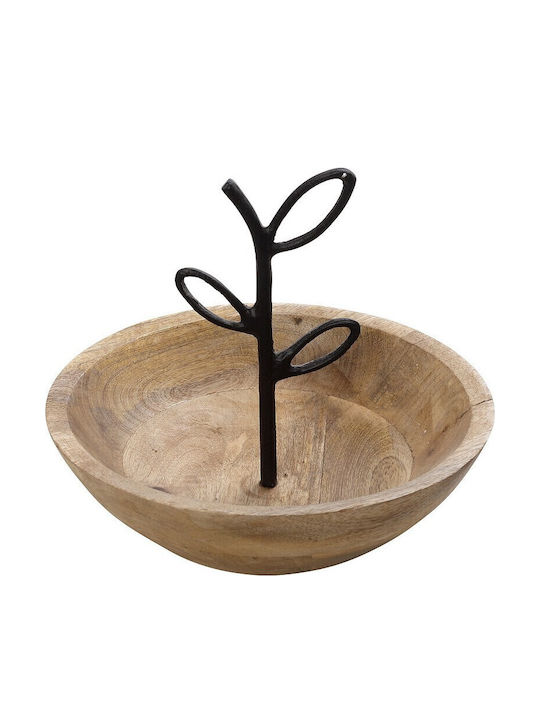 Espiel Bol Decorativ Lemn Maro 25x25x21cm 2buc