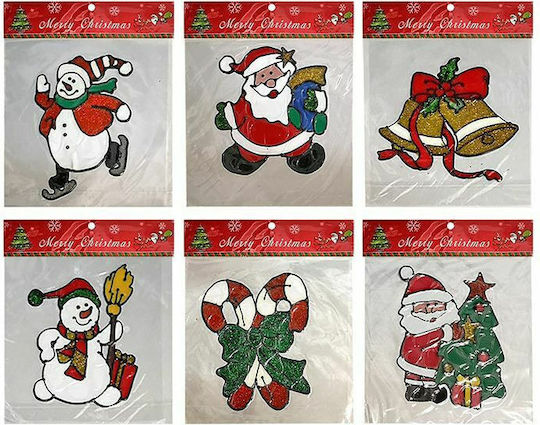 XMASfest Χριστουγεννιάτικα Αυτοκόλλητα για Παράθυρο 20x20εκ. (Διάφορα Σχέδια)