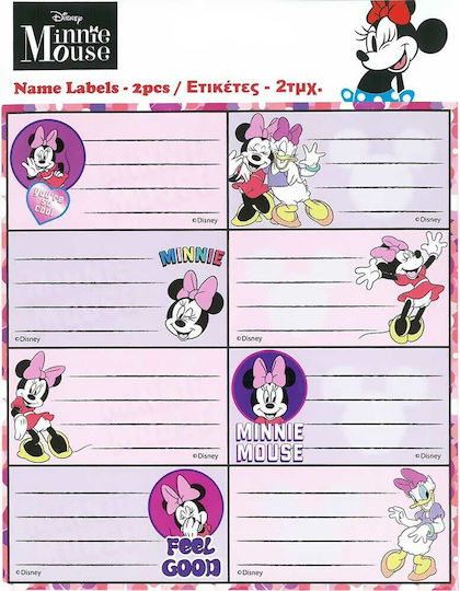 Gim Minnie Etichete Pentru Caiete 16 Bucăți