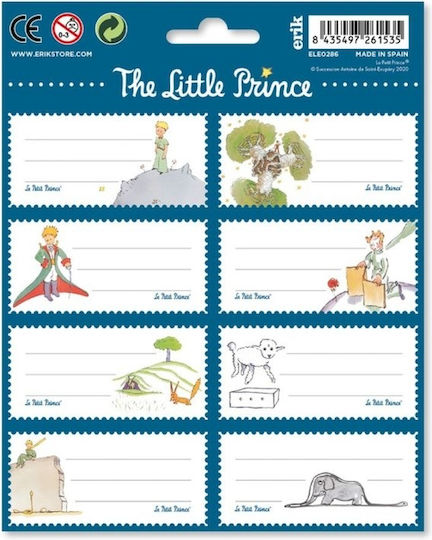 Grupo Erik The Little Prince Notebook Labels 8x2cm 16 Pieces