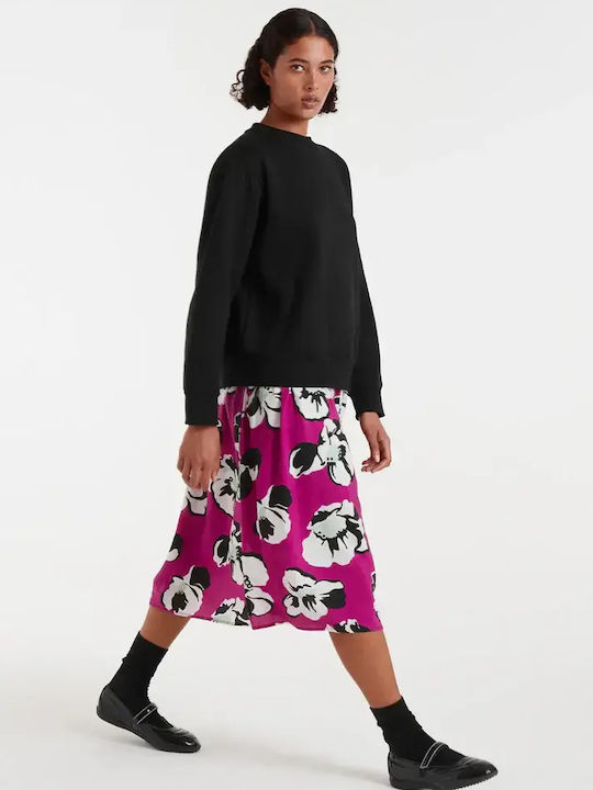 Midi Φόρεμα Black, Rose
