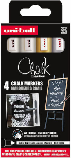 Uni-Ball Сет маркери Златист Liquid Chalk 4бр