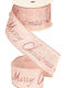 Merry Christmas Ribbon Pink 10x6cm 1pc