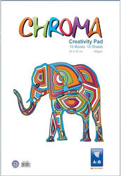 A&G Paper Χαρτόνι Chroma 22 No3 σε Μπλοκ 10 Φύλλων 25x35εκ.