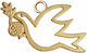 Metallisch Durchzieh-Motiv für Schmuck Gold in Form Granatapfel 5.4x3.2cm.