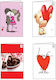 "Ich liebe dich" Grußkarte Valentinstag 10.5x7cm (Μverschiedene Designs/Farben)