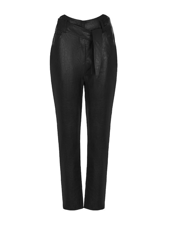 Mind Matter Women's Fabric Trousers Black