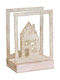 Espiel Houses Christmas Wood Beige Candlestick 18x12cm