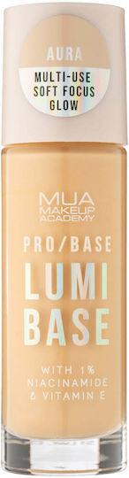MUA Pro Base Grundierung Gesicht in Cremiger Form Lumi Base-aura 33ml