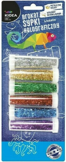 Kidea Χρυσόσκονη Glitter Πολύχρωμη 5.5gr Σετ 6τμχ