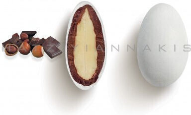 Χατζηγιαννάκης Κουφέτα Αμυγδάλου Choco Almond σε Σχήμα Κλασικό με Γεύση Gianduia Λευκό Ματ 1000gr