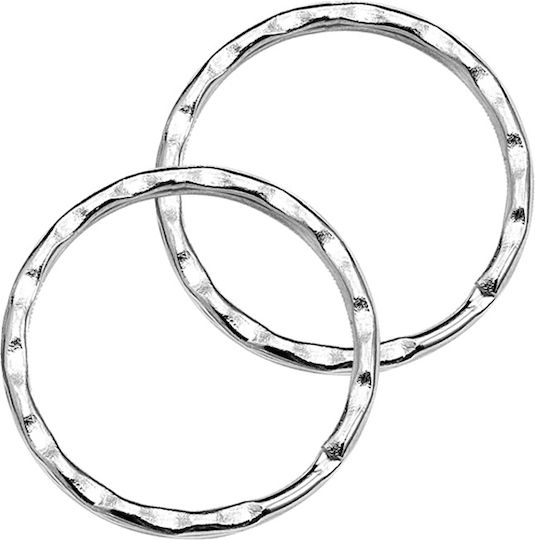 Adorex Inele pentru brelocuri 100buc în Silver Culoare