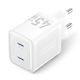 Vention Φορτιστής Χωρίς Καλώδιο GaN με 2 Θύρες USB-C 45W Power Delivery Λευκός (FEFW0-EU)