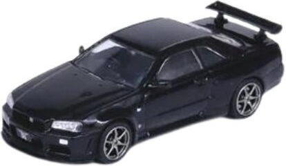 Machetă Auto Nissan Skyline GT-R R34 V-Spec Negru Scara 1:64 Inno64