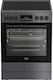 Beko Κουζίνα 72lt με Κεραμικές Εστίες Π60εκ. Γκρι