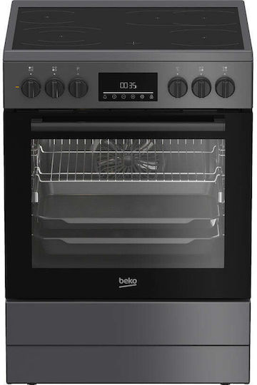 Beko Κουζίνα 72lt με Κεραμικές Εστίες Π60εκ. Γκρι