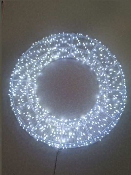 Weihnachtsdekoration Metallisch Kranz Beleuchtet mit Durchmesser 45cm.
