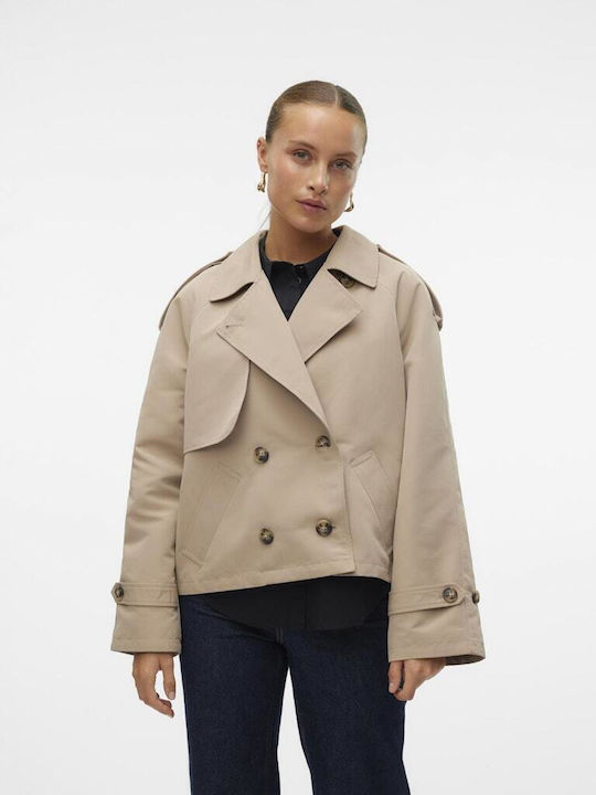 Vero Moda Γυναικεία Καφέ Καμπαρντίνα