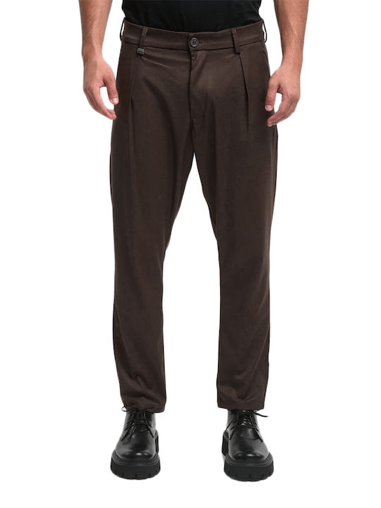 Perth Παντελόνι Chino σε Tapered Γραμμή Καφέ