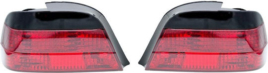 Car Taillights Bmw Series 7 E38 1994-2001 Red Tinted 2 Pieces 1242396