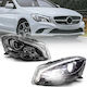 Set Front Lights Mercedes-Benz Cla W117 13-19 Look Facelift Black Full Led Drl 2 Pieces 0033359