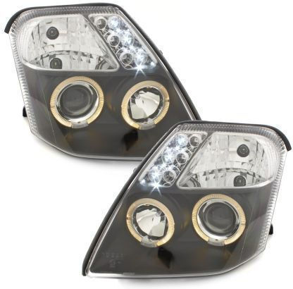 Lumini Frontale Ochi De Înger Lumini LED Citroen C2 2003-2008 Lămpi Negre H1 Set 2 Bucăți Citroen Sonar