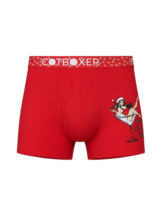CotBoxer Herren-Boxershorts 1Packung Red