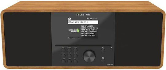 TELESTAR Аудиосистема 2 Top 300 5701300 15W с CD Player, WiFi и Bluetooth Черен