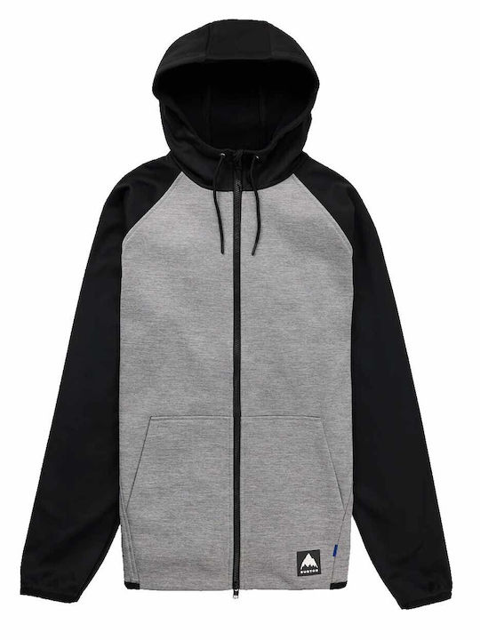Crown Weatherproof Gray Hooded Cardigan