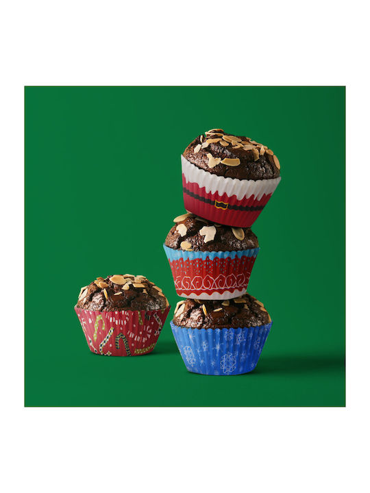 Suporturi din Hârtie pentru Cupcake cu Moș Crăciun 100 Bucăți Suporturi din Hârtie pentru Cupcake cu Moș Crăciun 100 Bucăți