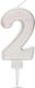 Number 2 Shaped Cake Candle