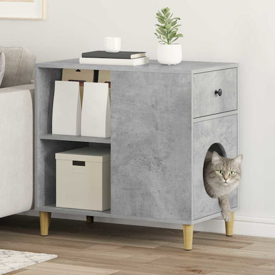 Vidaxl Cat House Concrete 72 x 42.5 x 70 cm Engineered Wood