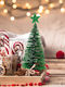 Mini Artificial Pine Decoration Glitter 18 Cm 4 Colors