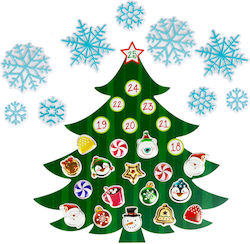 Calendar Advent cu Abțibild de Crăciun pentru Perete