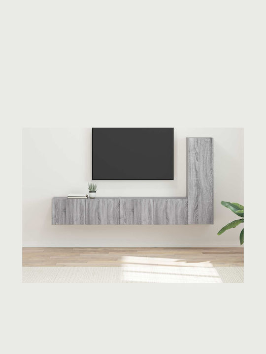 Living Room TV Unit Gray Sonoma L30xW31xH100cm